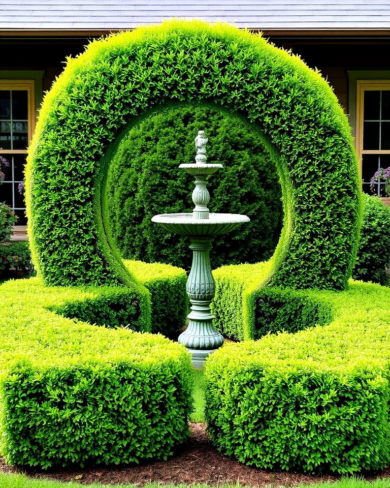 highlight decorative features with boxwood shrubs - 20 Front Yard Boxwood Shrubs