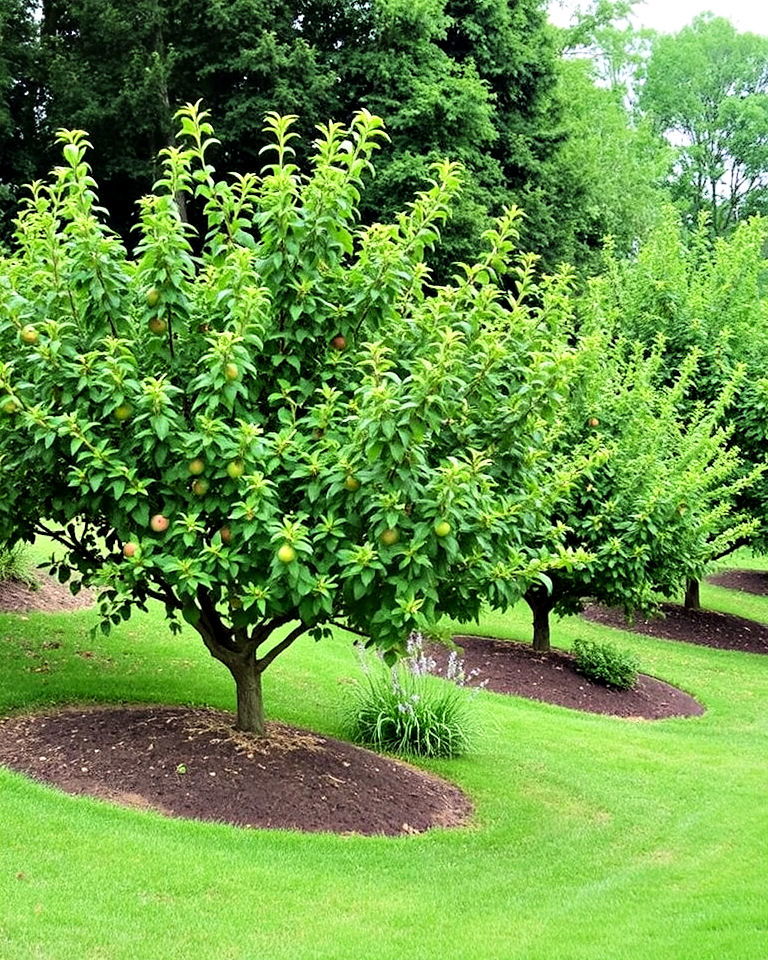 hillside orchard with fruit trees - 25 Down Sloped Backyard Ideas
