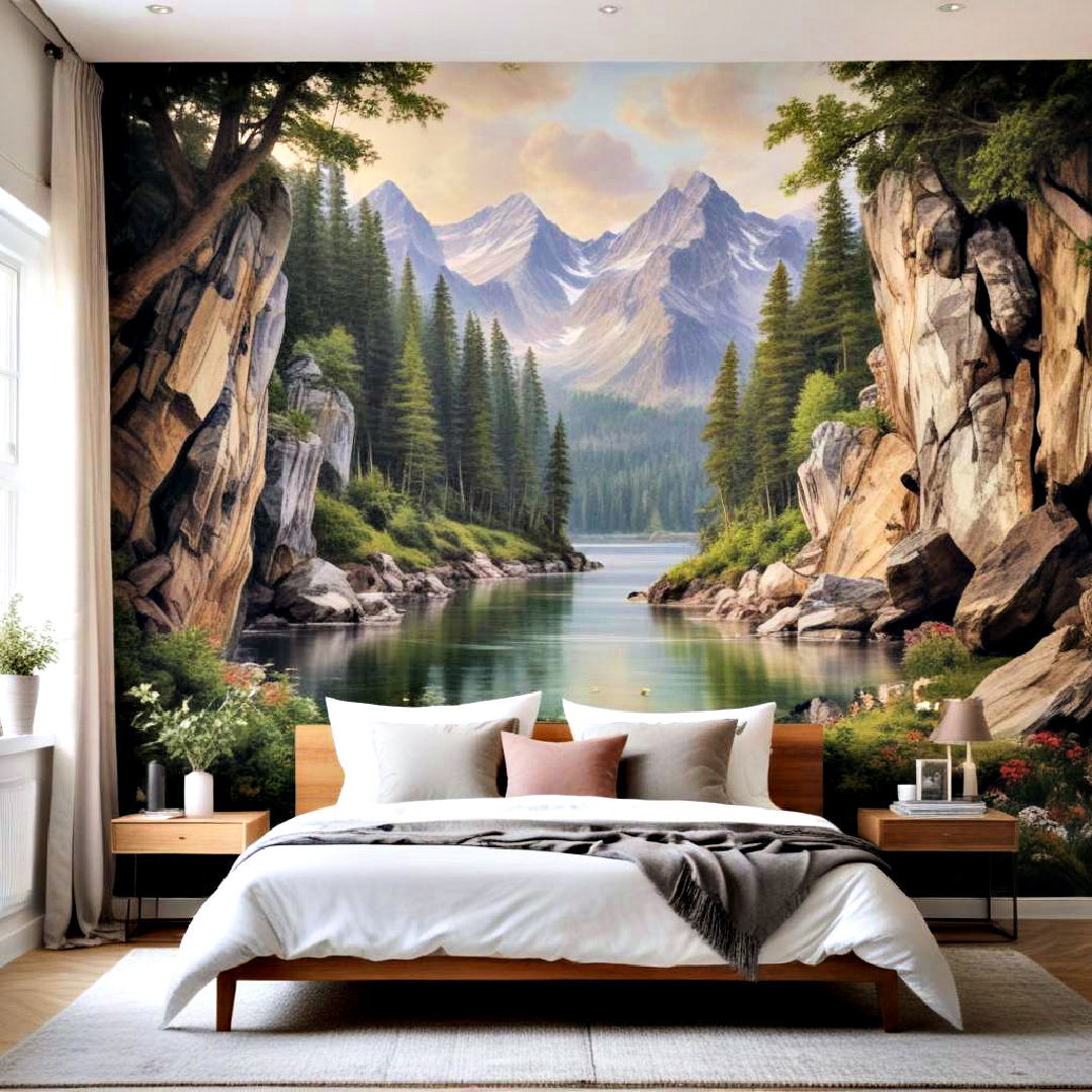 home decor with wall mural - 40 Home Decor Ideas
