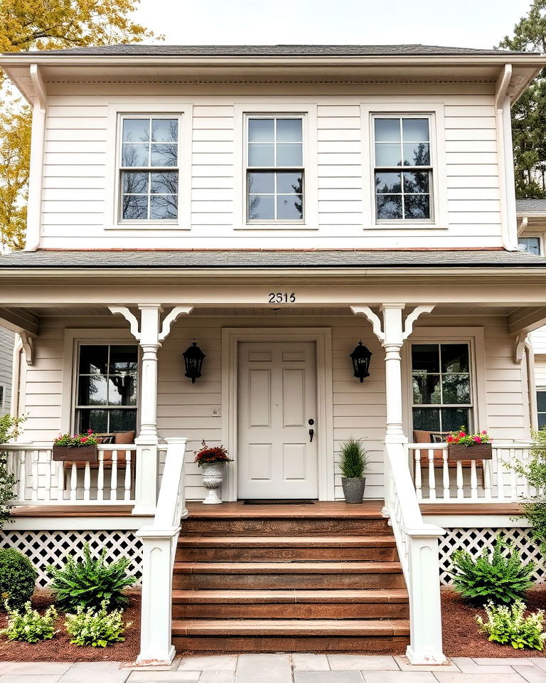 home exterior with antique white paint - 25 Off-white Paint Colors for Home Exteriors
