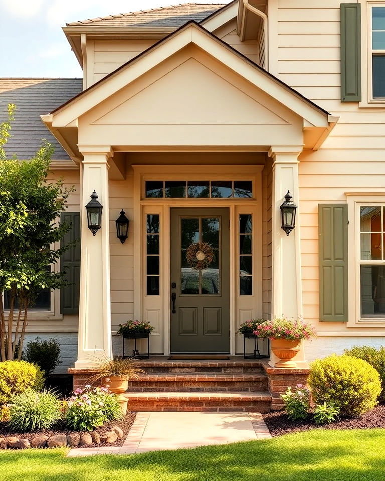 home exterior with cream puff paint - 25 Off-white Paint Colors for Home Exteriors