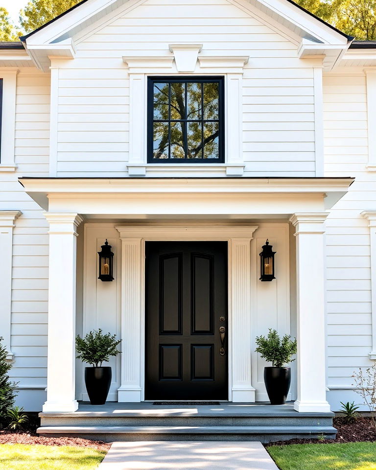 home exterior with simply white paint - 25 Off-white Paint Colors for Home Exteriors
