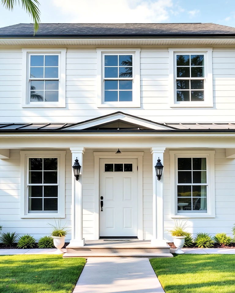 home exterior with summer white paint - 25 Off-white Paint Colors for Home Exteriors