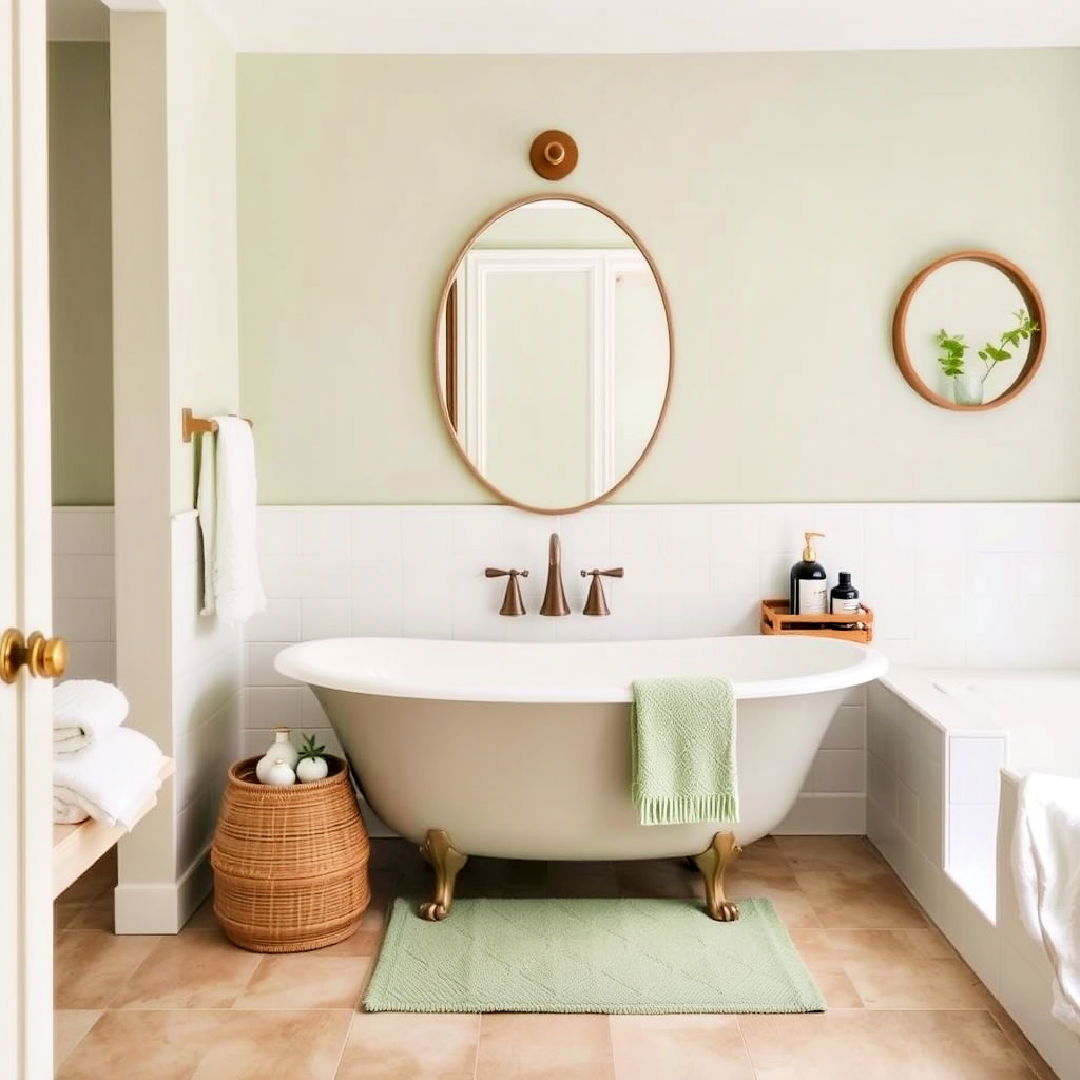 home spa with sage green accents - 40 Sage Green Paint Color Ideas