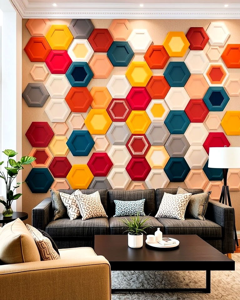 honeycomb inspired hexagonal wall panels - 40 Wall Paneling Ideas