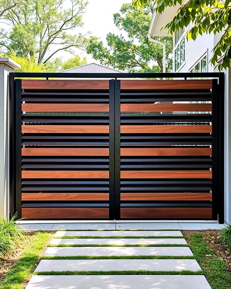 horizontal louvered sliding gate - 30 Sliding Gate Design Ideas