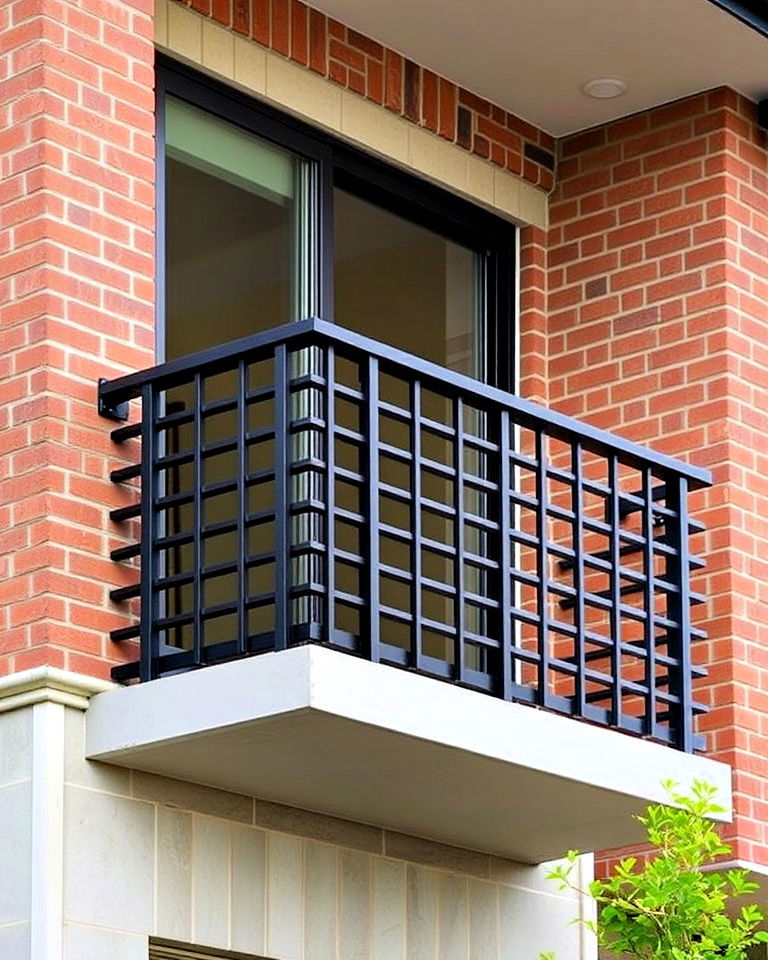 horizontal metal slats for balcony railing - 25 Balcony Railing Design Ideas