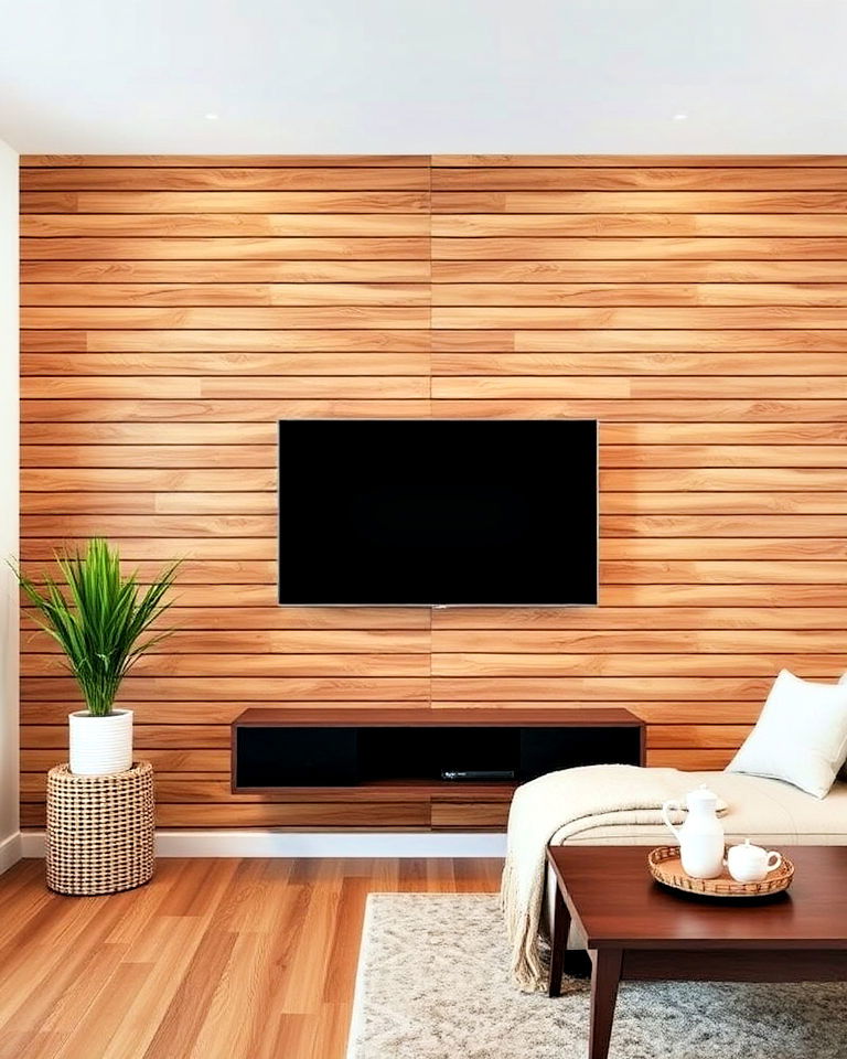 horizontal slats accent wall - 40 Wood Slat Accent Wall Ideas