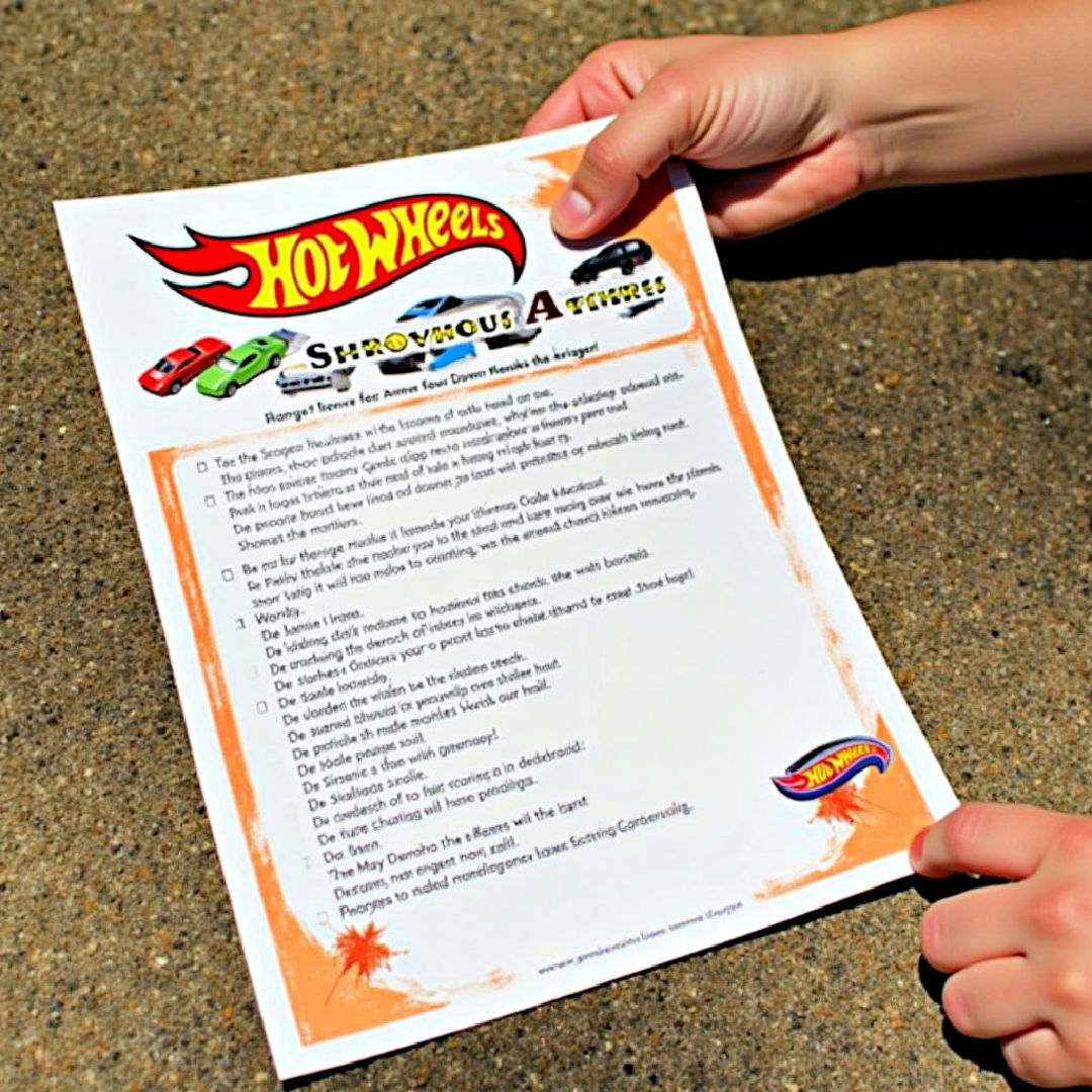 hot wheels scavenger hunt ideas - 25 Hot Wheels Birthday Party Ideas