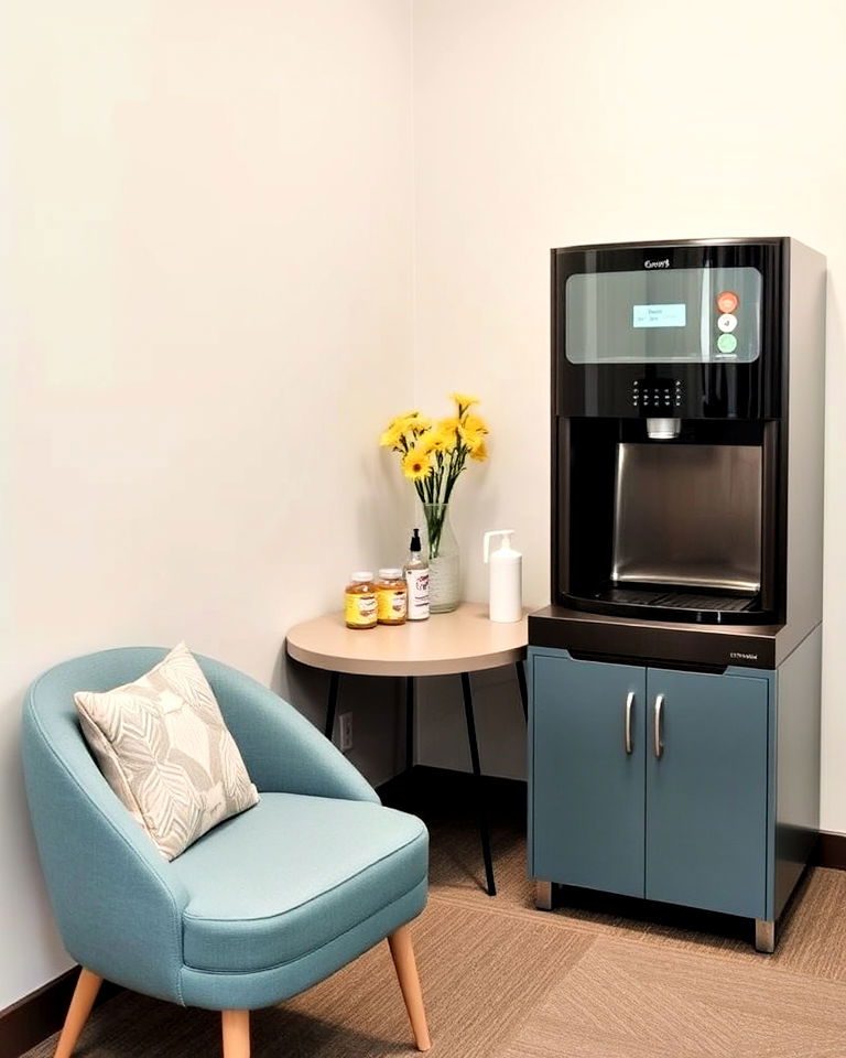 hydration station for lactation room - 20 Lactation Room Ideas