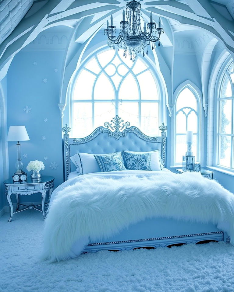 ice castle inspired bedroom - 20 Fantasy Bedroom Ideas