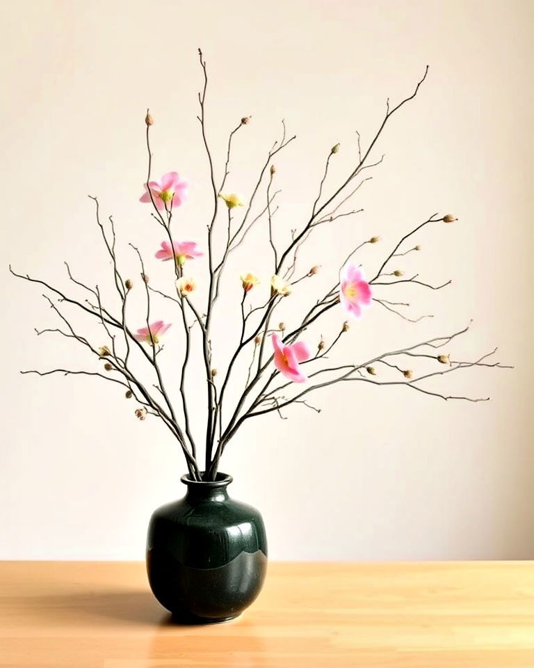 ikebana floral arrangements for japanese style living room - 25 Japanese Style Living Room Ideas