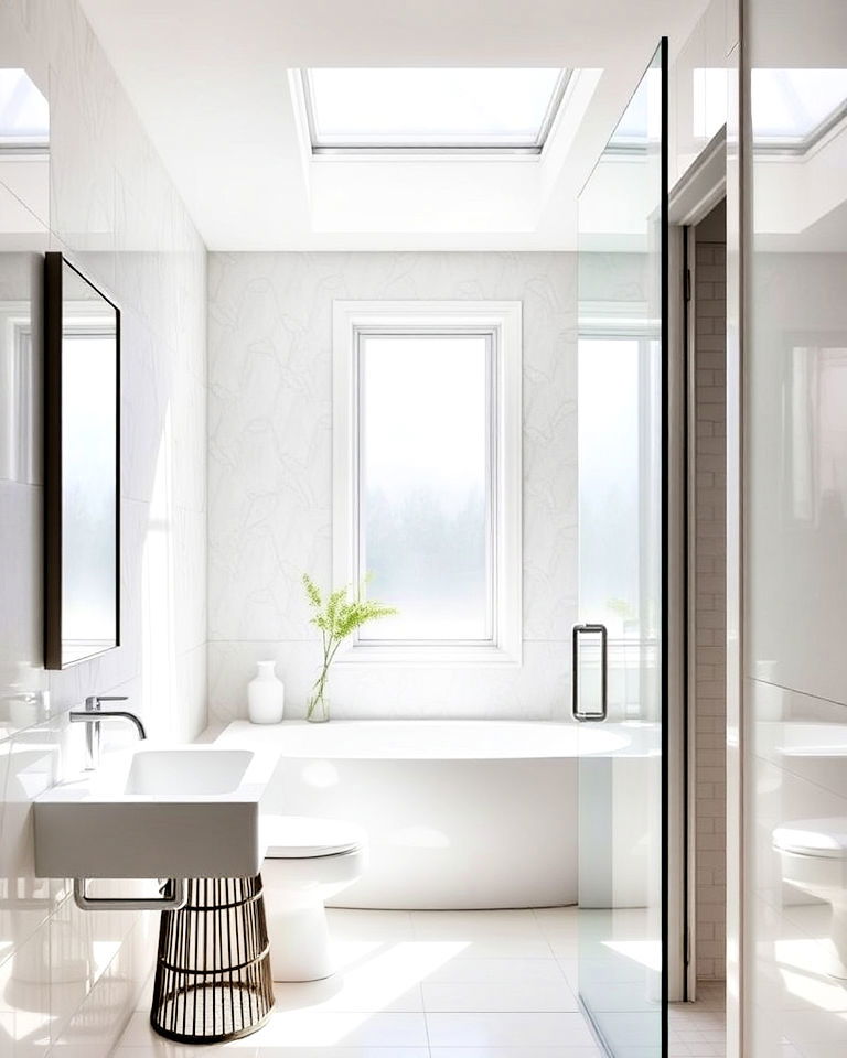 incorporate natural light for brighter feel - 25 Small Ensuite Design Ideas