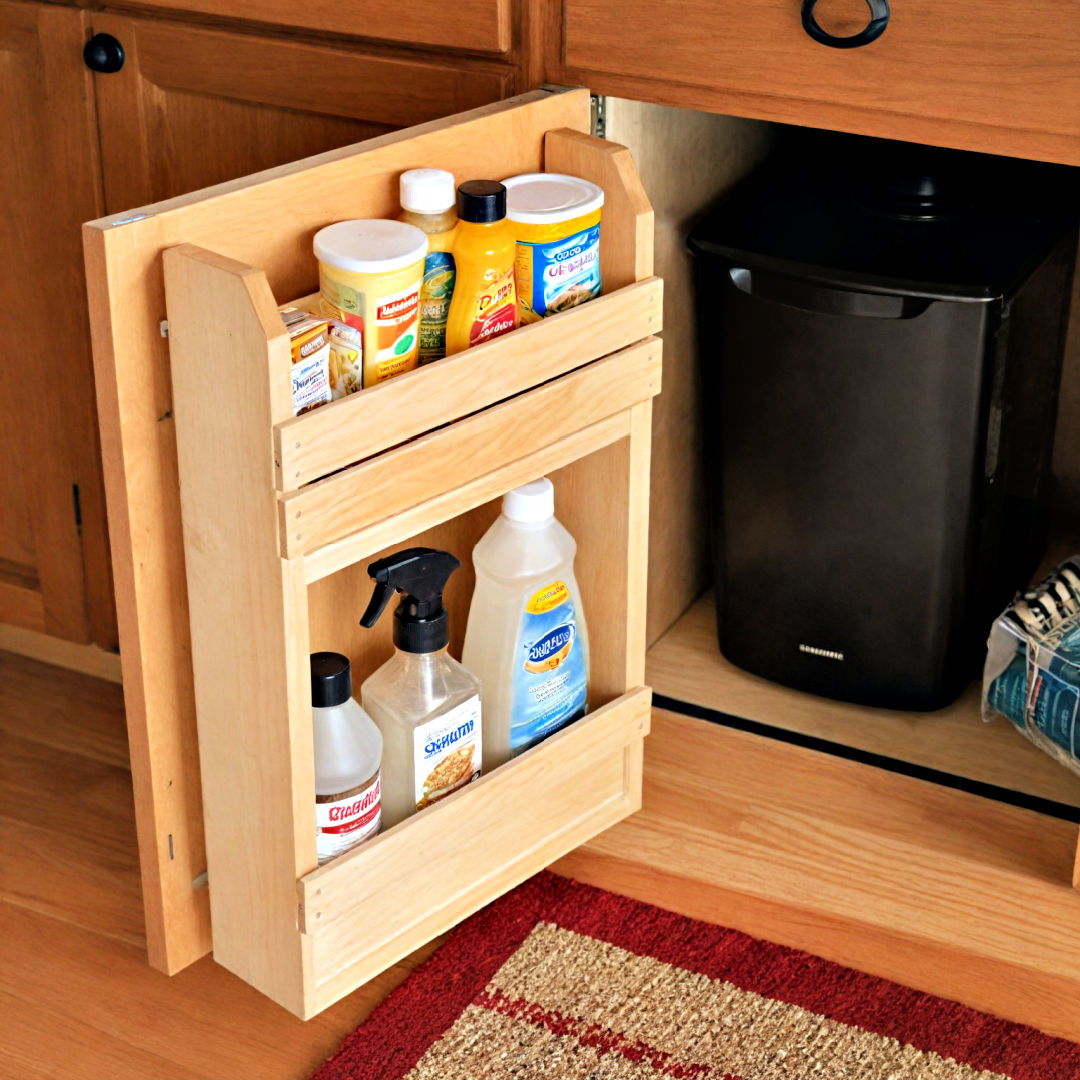 incorporate over the door organizers - 40 Kitchen Organization Ideas