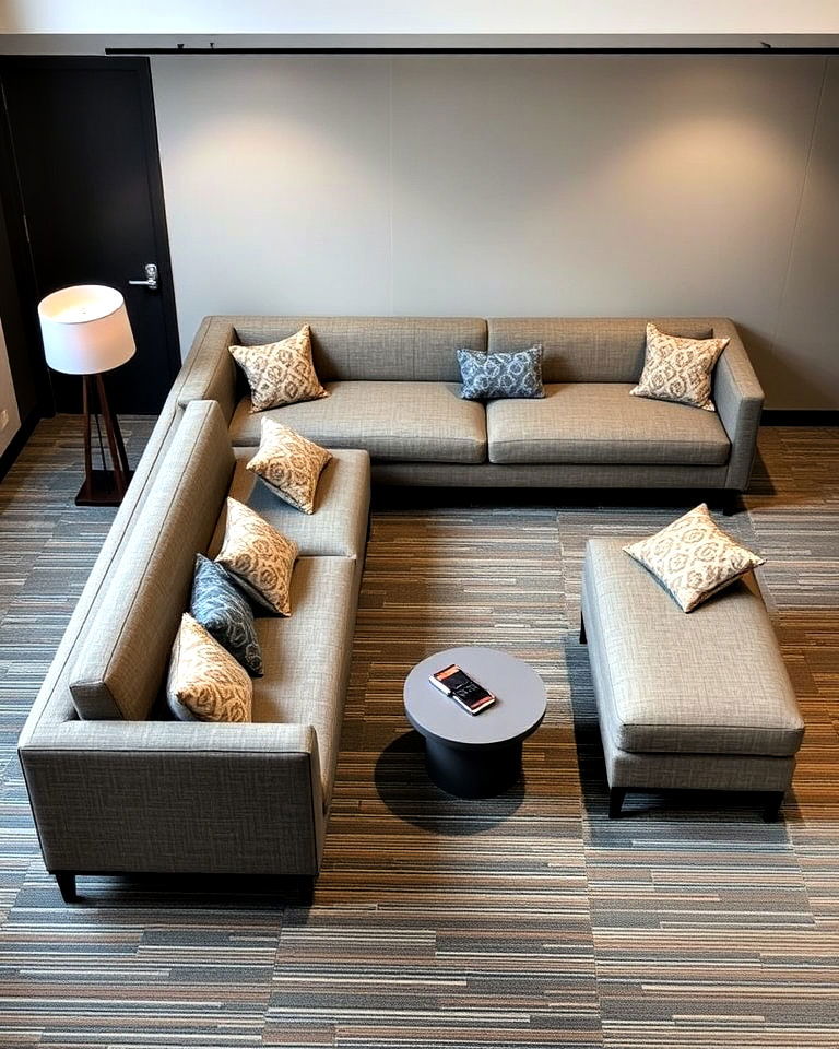 individual seats for modular sectional - 30 Small Living Room Sectional Layout Ideas