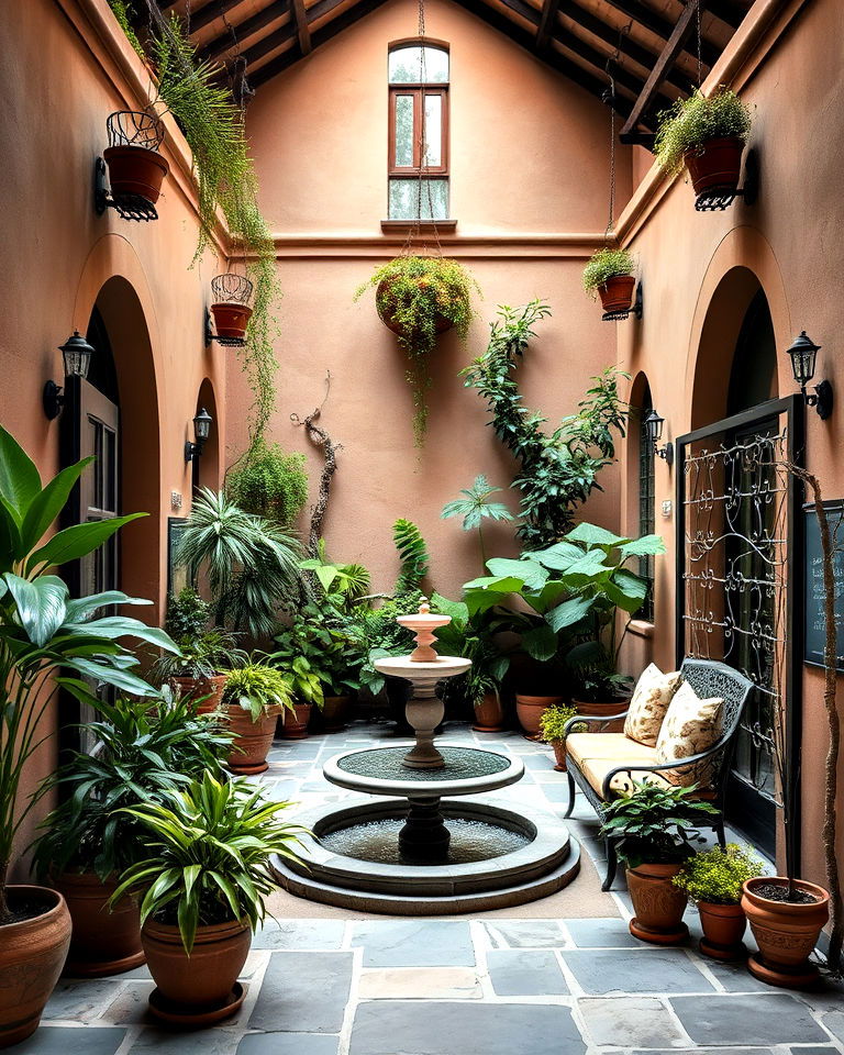 indoor courtyard for traditional italian villas - 20 Italian Interior Design Ideas