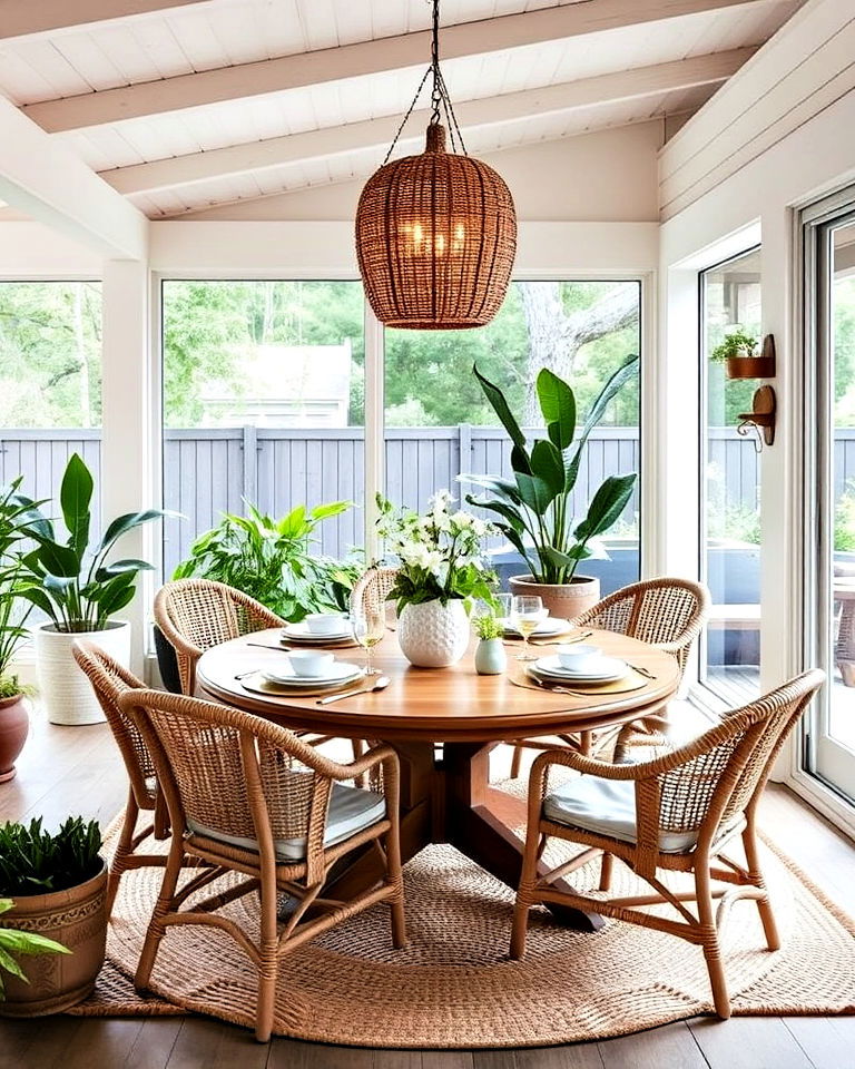indoor outdoor fusion for causal dining room - 20 Casual Dining Room Ideas