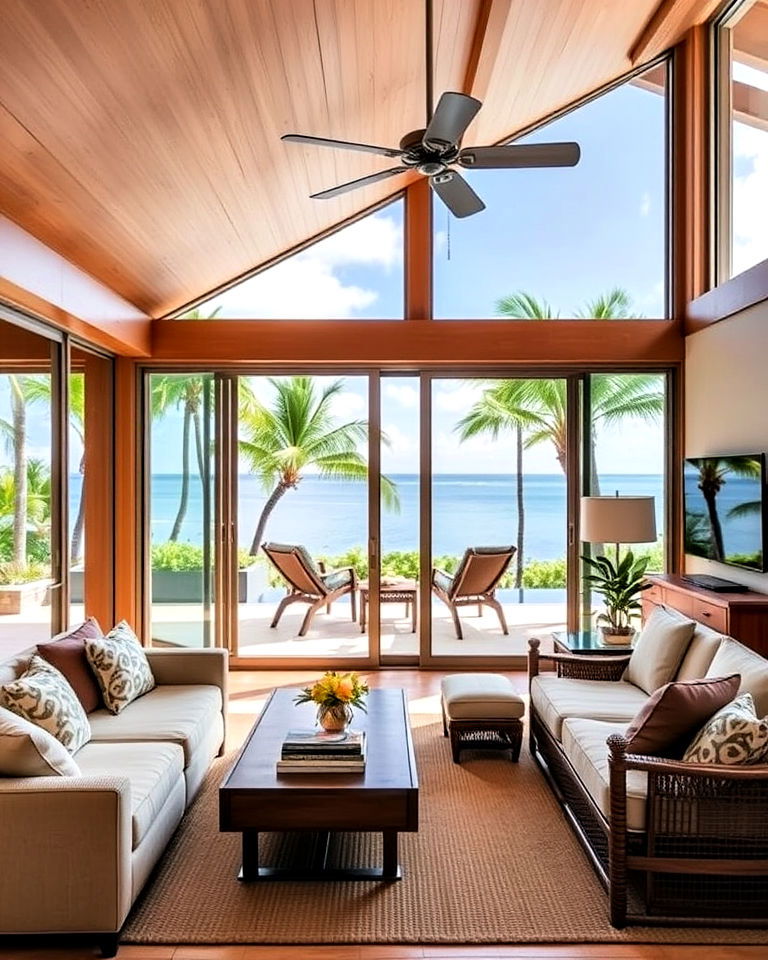 indoor outdoor harmony - 15 Hawaiian Interior Design Ideas