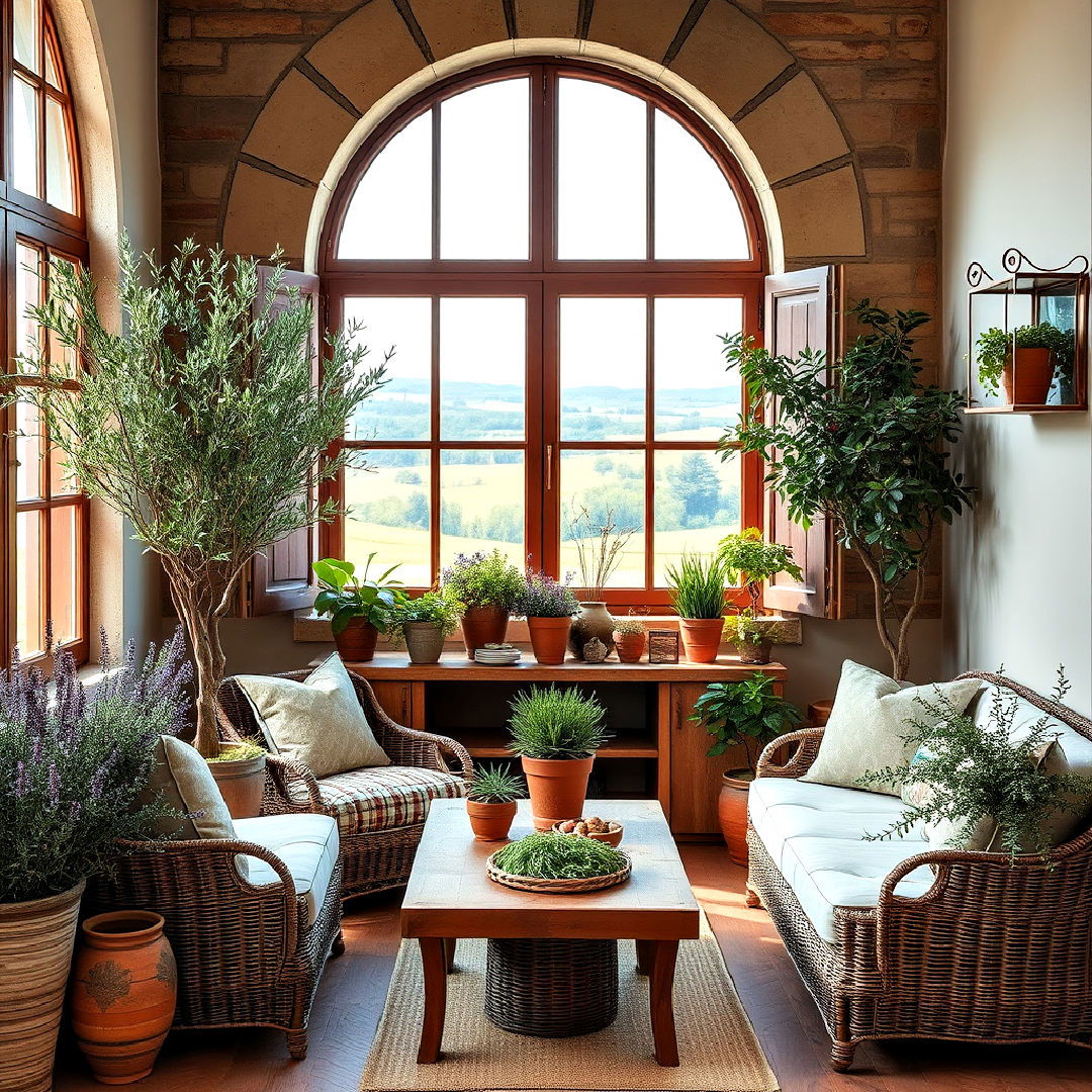 indoor plants to add organic touch - 25 Tuscan Interior Design Ideas