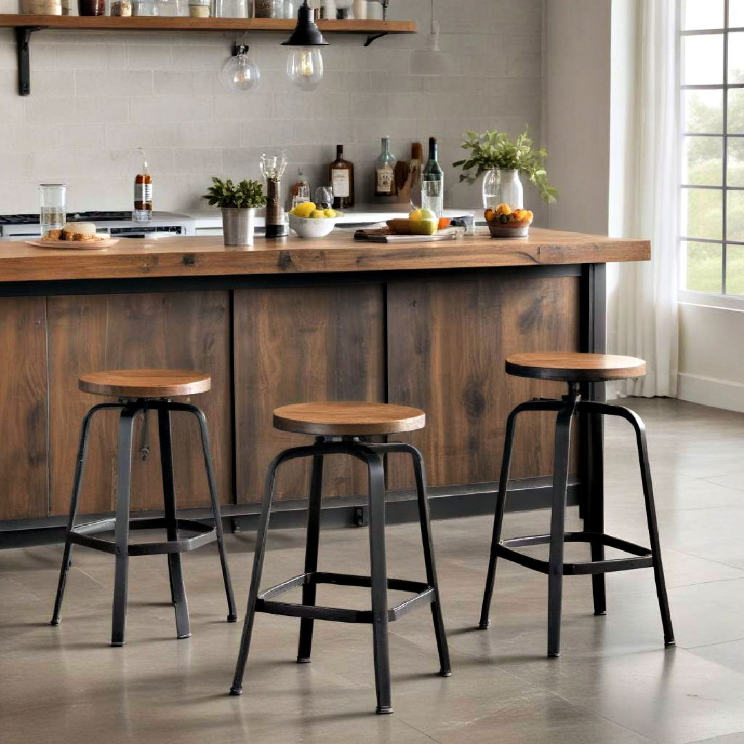 industrial bar stools for kitchen - 30 Industrial Decor Ideas