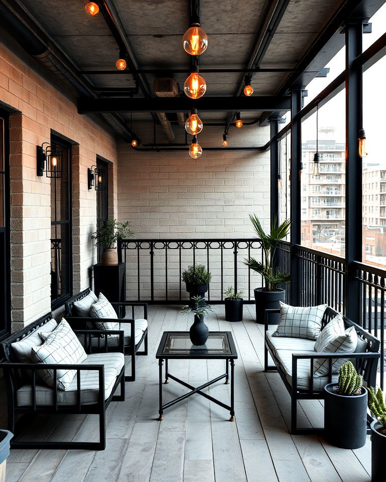 industrial chic balcony design - 25 Large Balcony Ideas