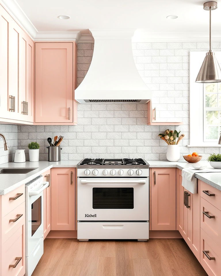 industrial edge stainless steel accents - 40 Kitchen With White Appliances Ideas