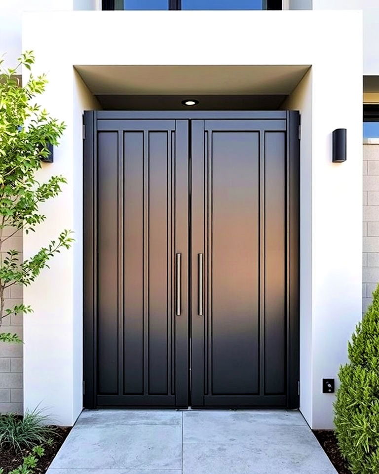 industrial metal panel gate - 20 Front Door Gate Ideas
