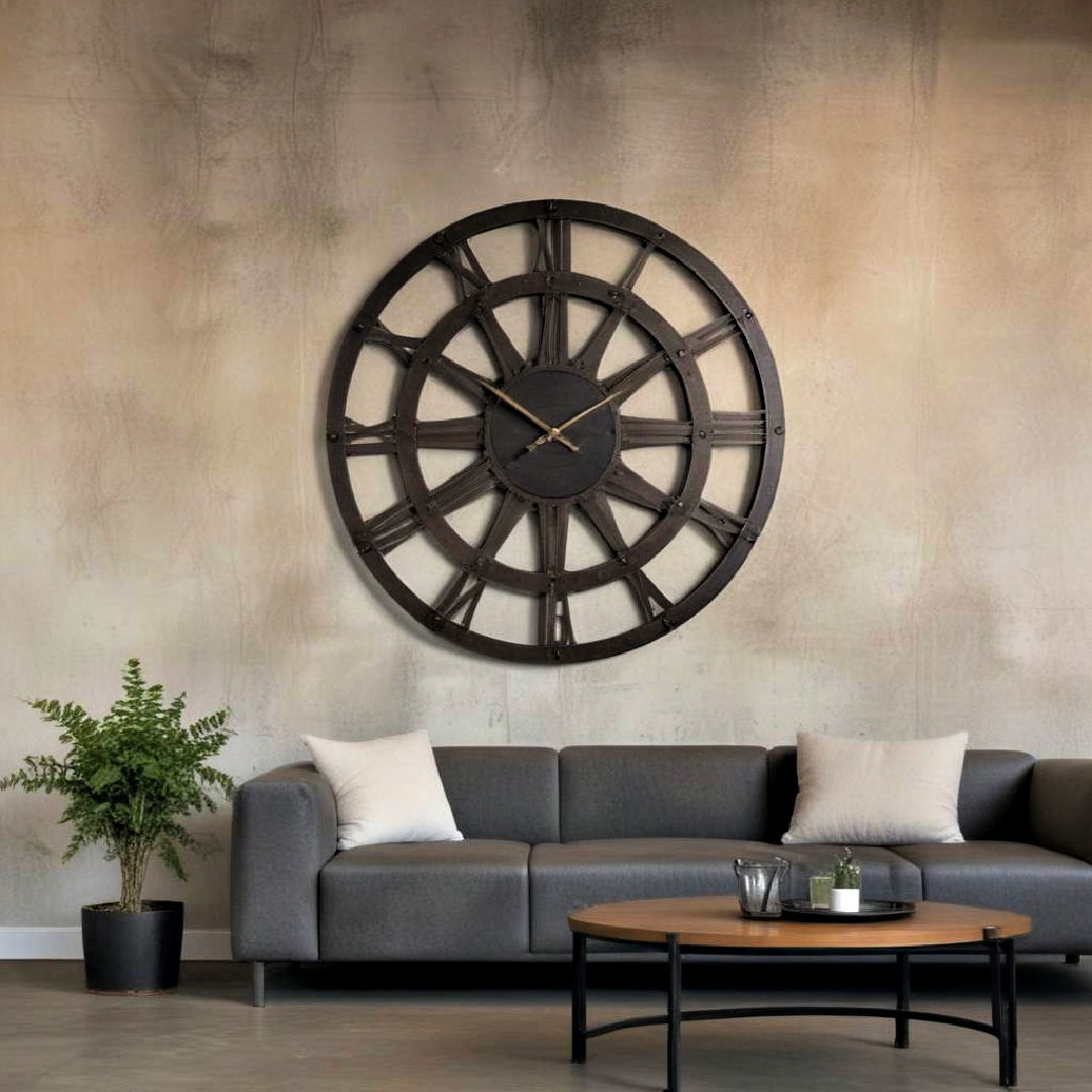 industrial style clock design - 30 Industrial Decor Ideas