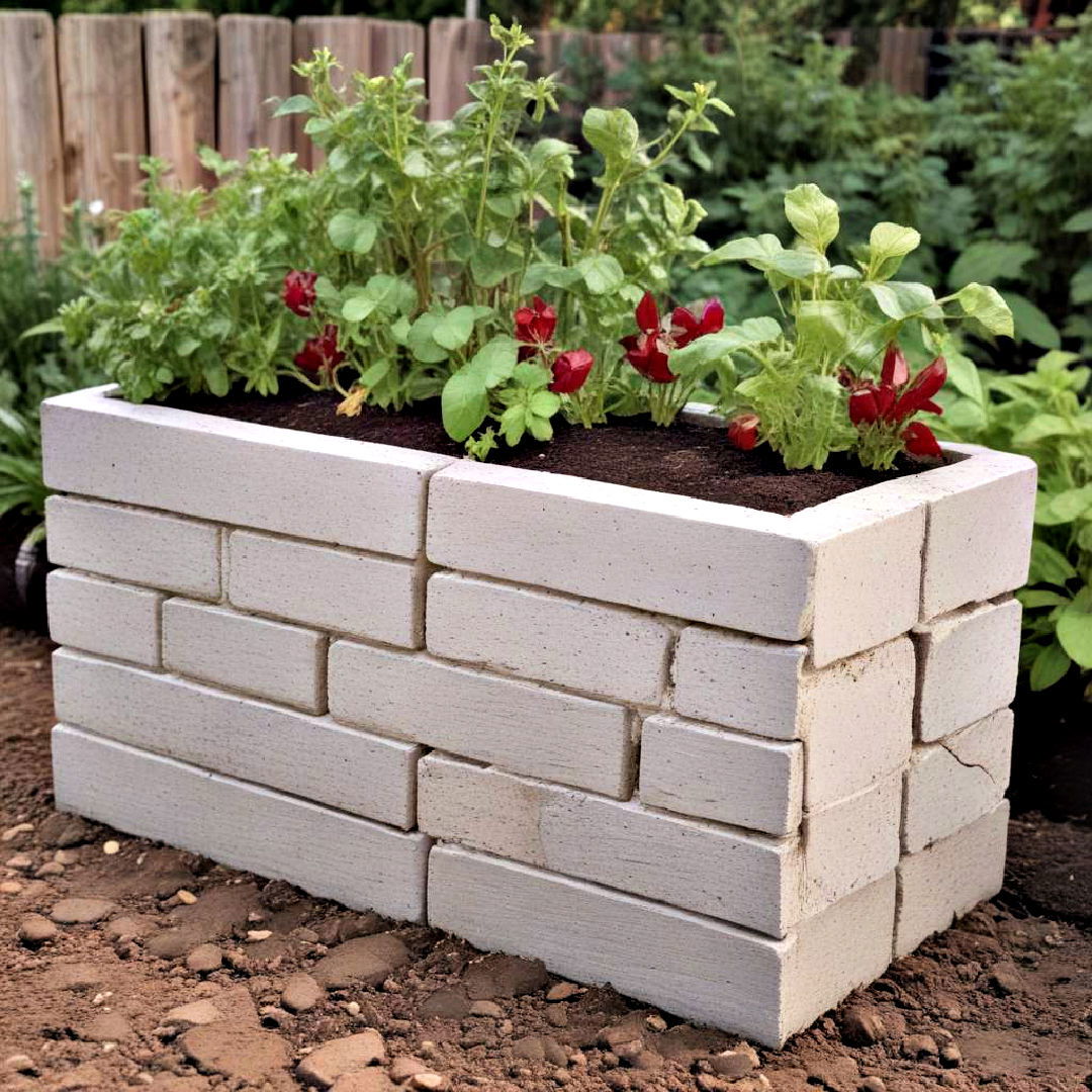 inexpensive concrete block - 25 Inexpensive Raised Garden Bed Ideas