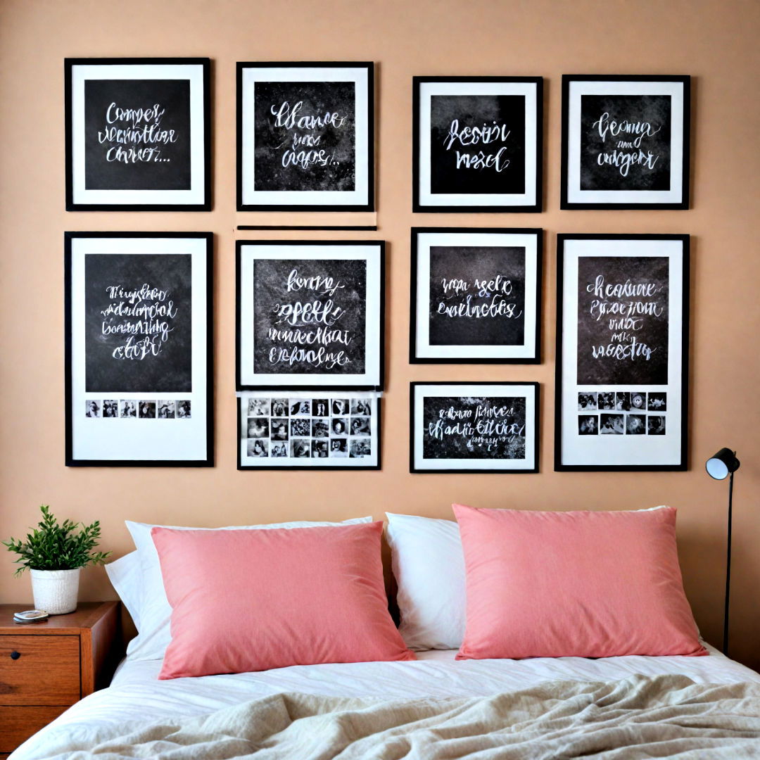 inspirational quotes displayed on teen girl bedroom wall - 40 Teenage Girl Bedroom Ideas