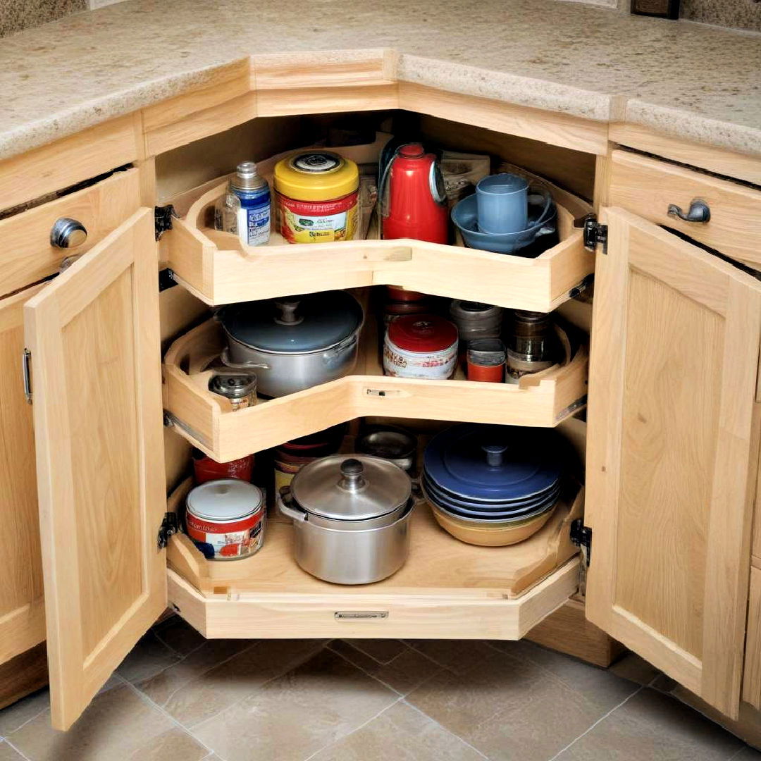 install a lazy susan cabinet - 40 Small Kitchen Ideas