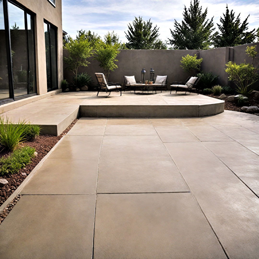 install a rainwater harvesting system - 40 Concrete Patio Ideas