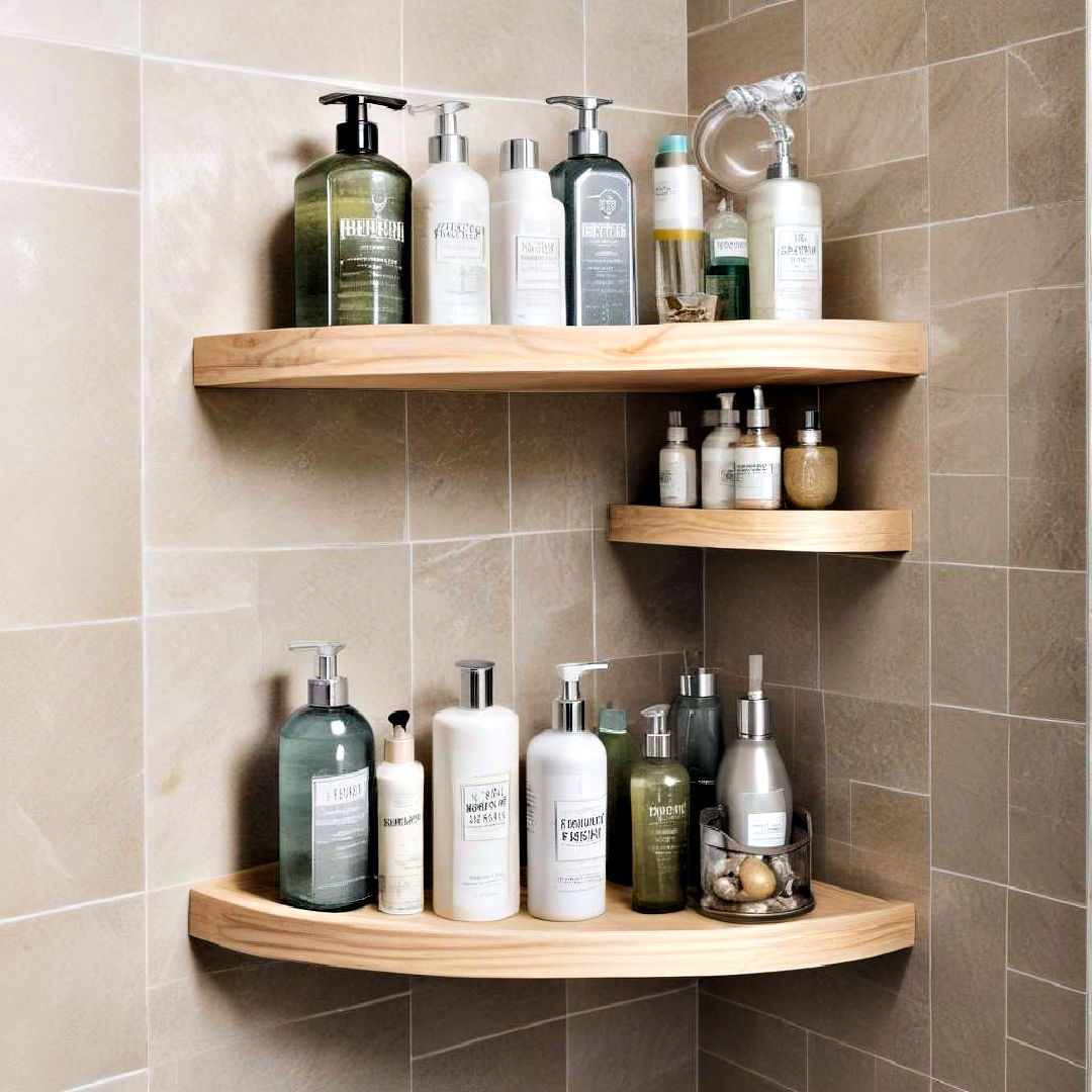 install a shower shelf on a budget - 25 Small Bathroom Ideas on a Budget