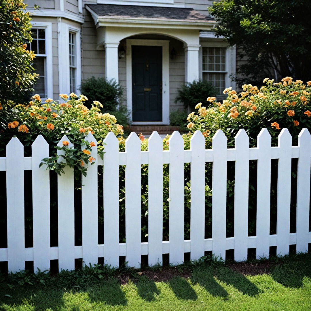install a small decorative fence - 40 Small Front Yard Landscaping Ideas