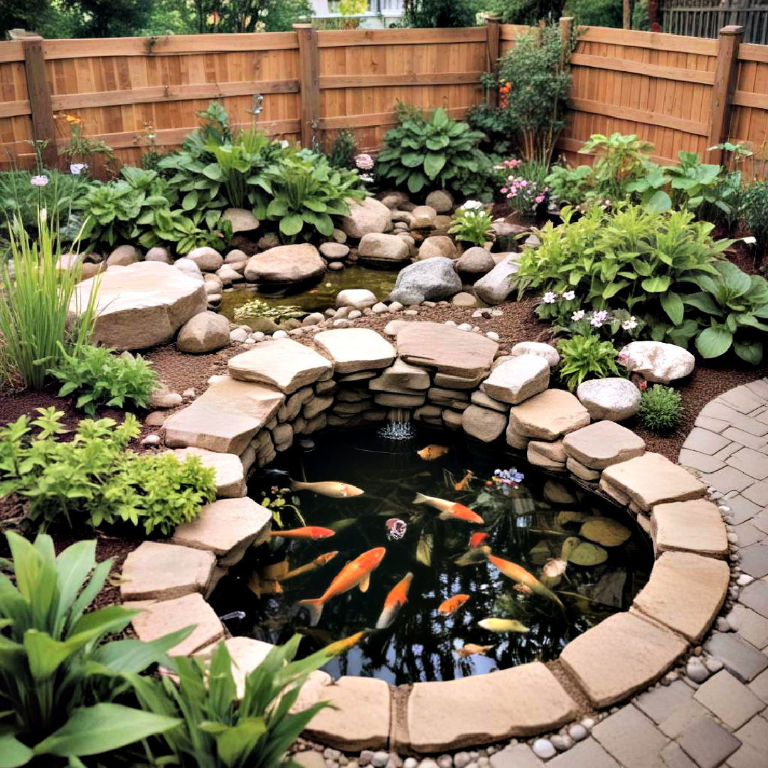 install a small pond - 40 Small Backyard Ideas