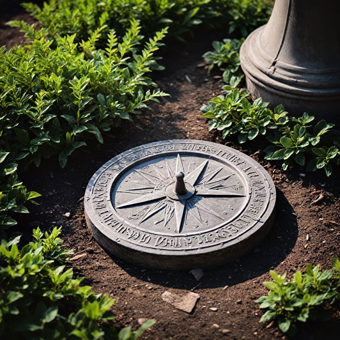 install a sundial - 40 Small Front Yard Landscaping Ideas
