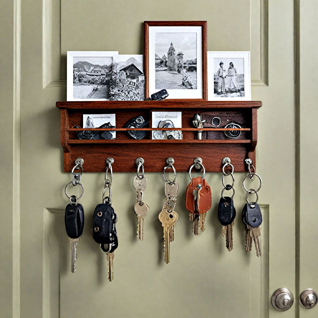 install a wall mounted key organizer - 40 Mudroom Ideas