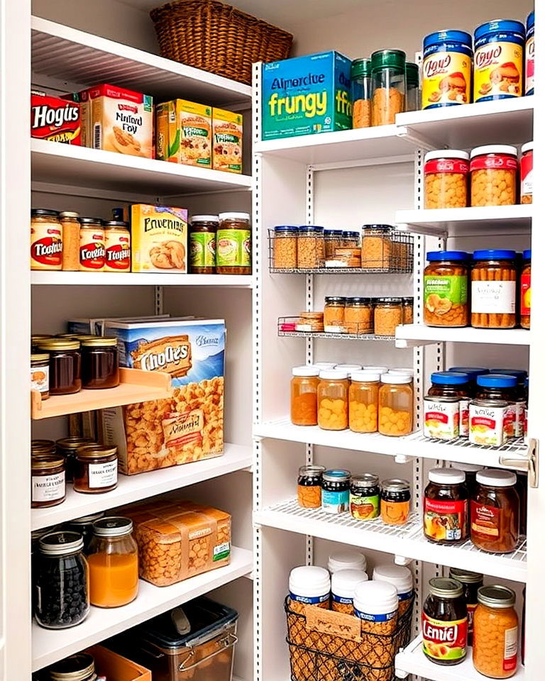 install adjustable pantry shelving - 30 Small Pantry Ideas