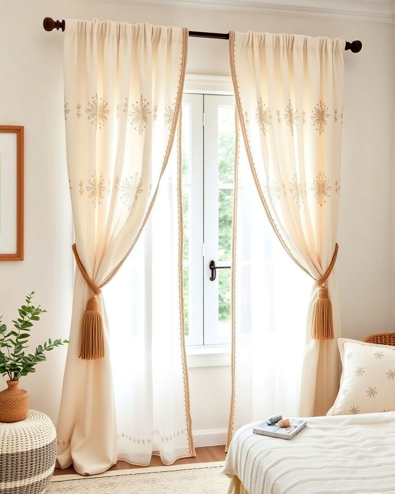 install boho curtains - 20 Boho Toddler Room Ideas