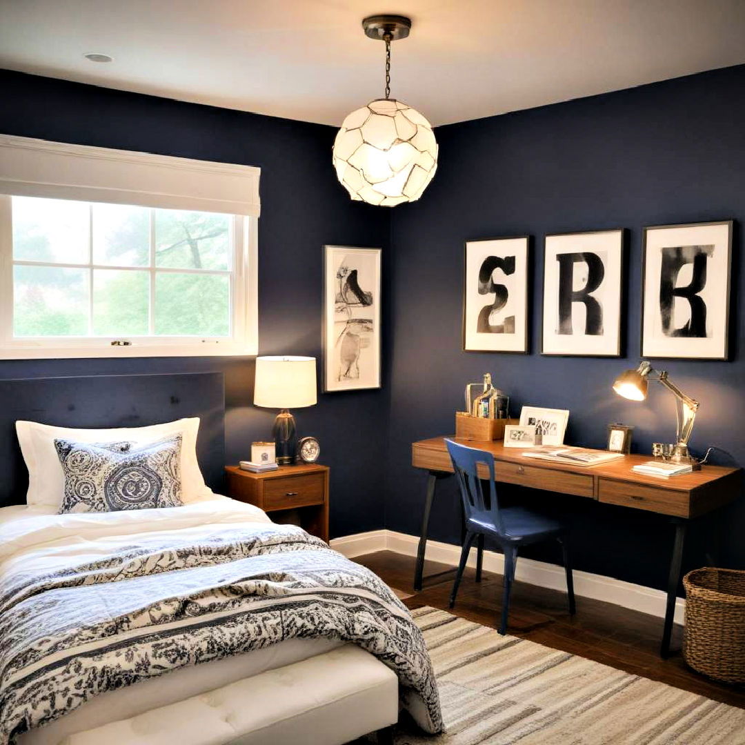 install bold and functional lighting - 40 Boys Room Ideas