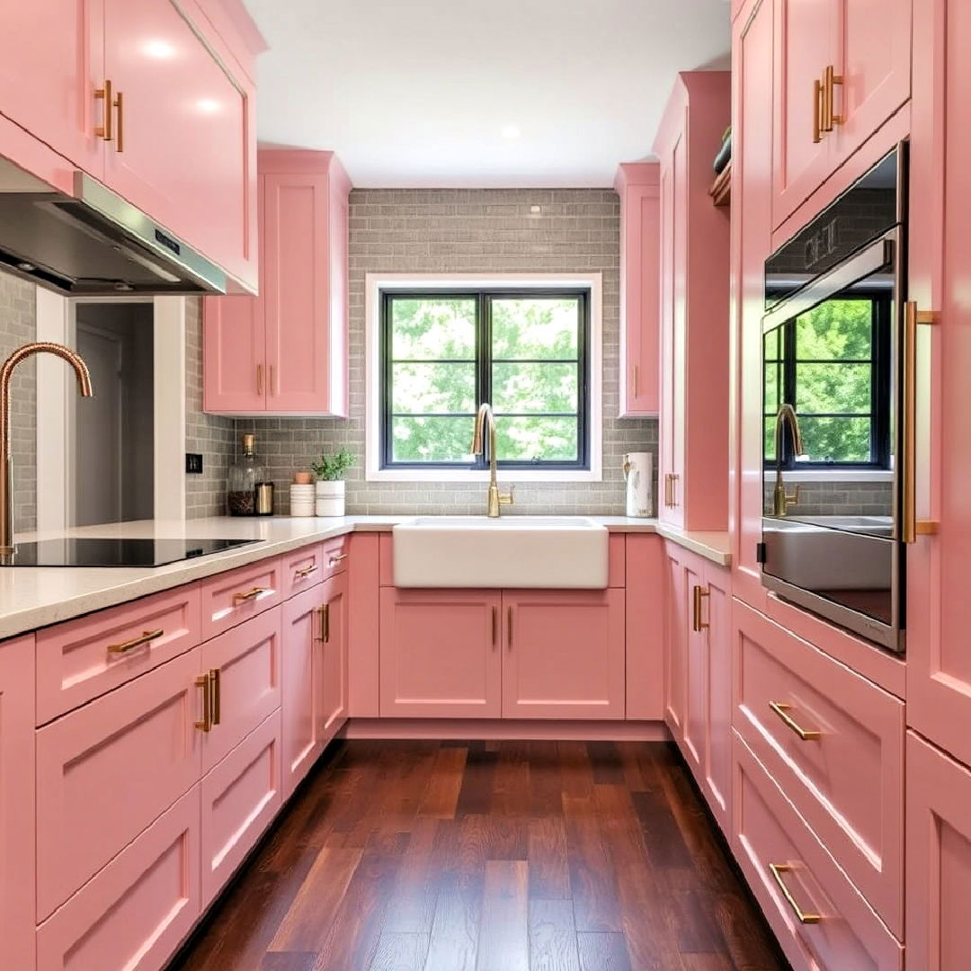 install brass hardware - 25 Kitchen With Dark Wood Floors