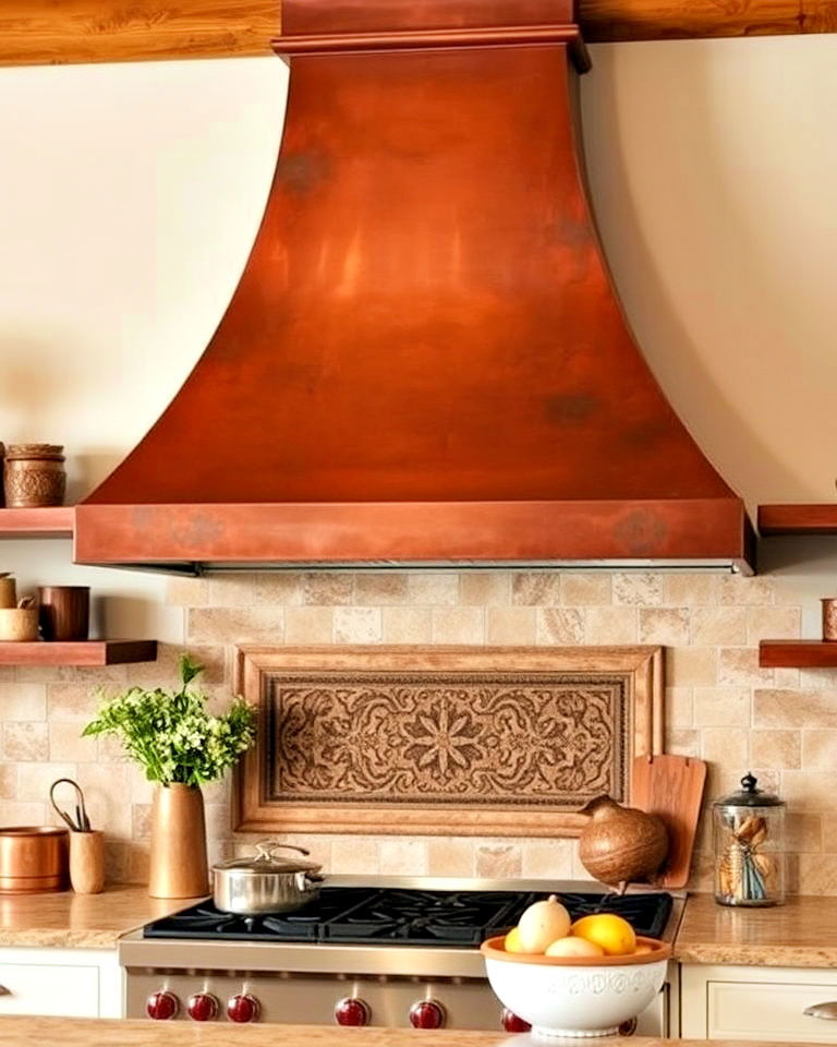 install copper range hood - 25 Southwestern Kitchen Ideas