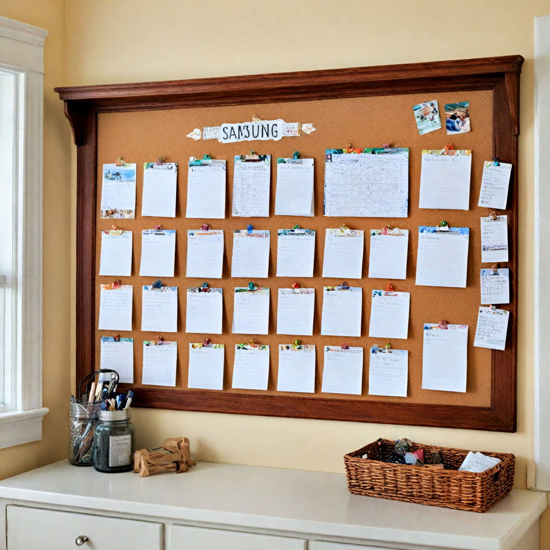 install cork board for notes and reminders - 40 Mudroom Ideas