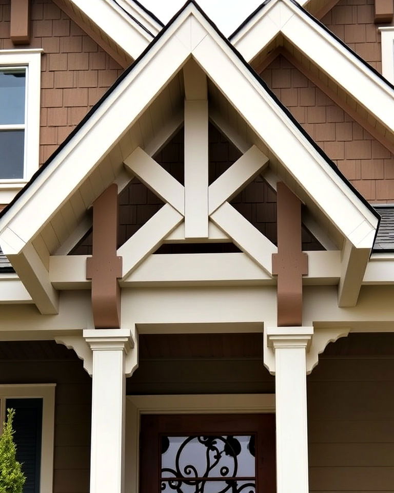 install decorative knee braces - 40 Craftsman Style House Exterior Ideas