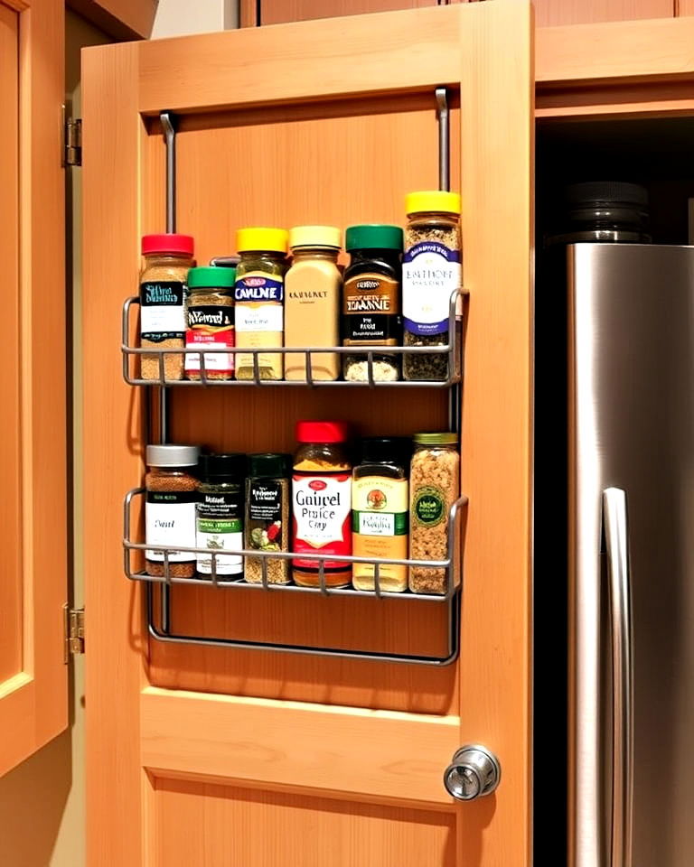 install door mounted spice rack - 40 Spice Rack Ideas