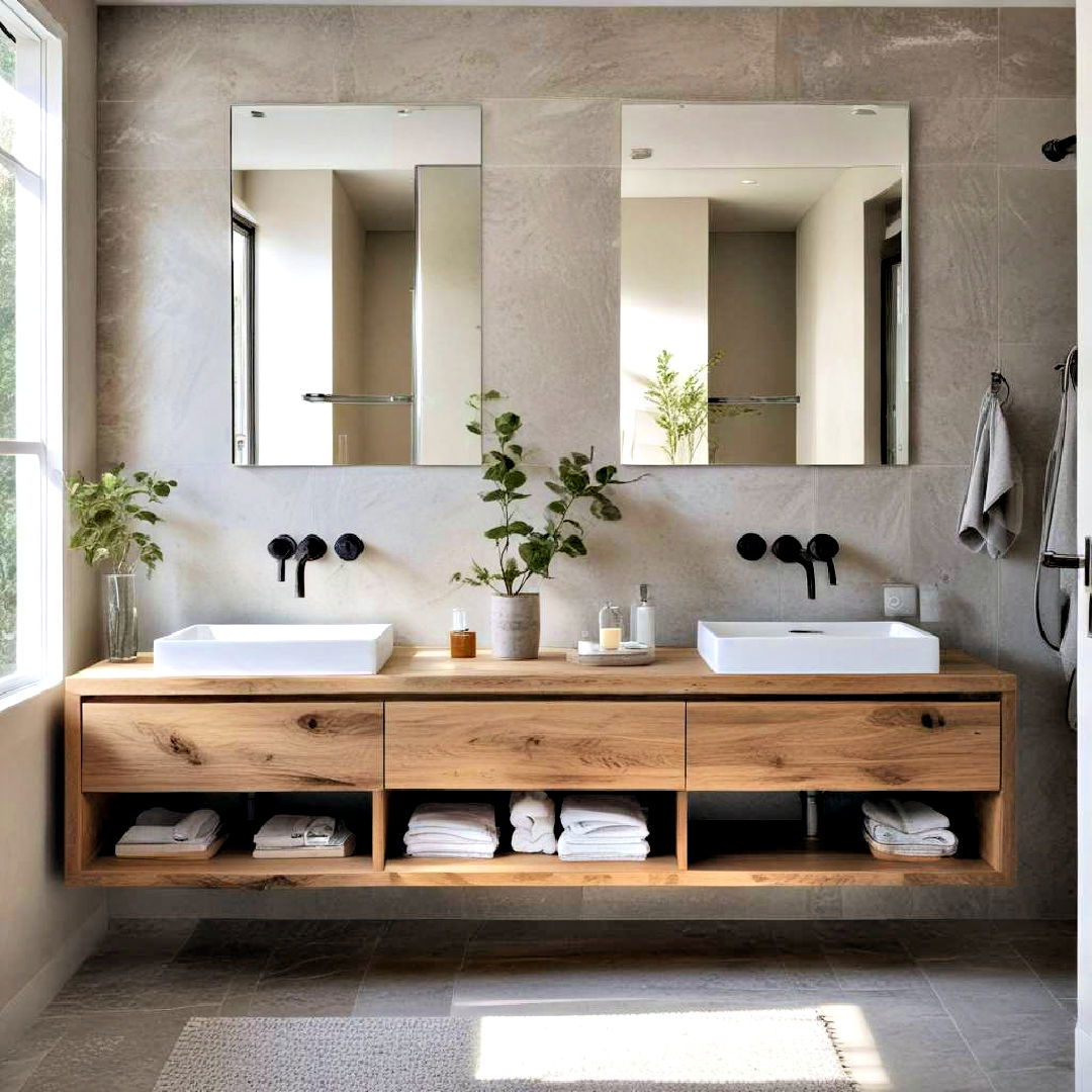 install dual sink - 40 Modern Bathroom Ideas