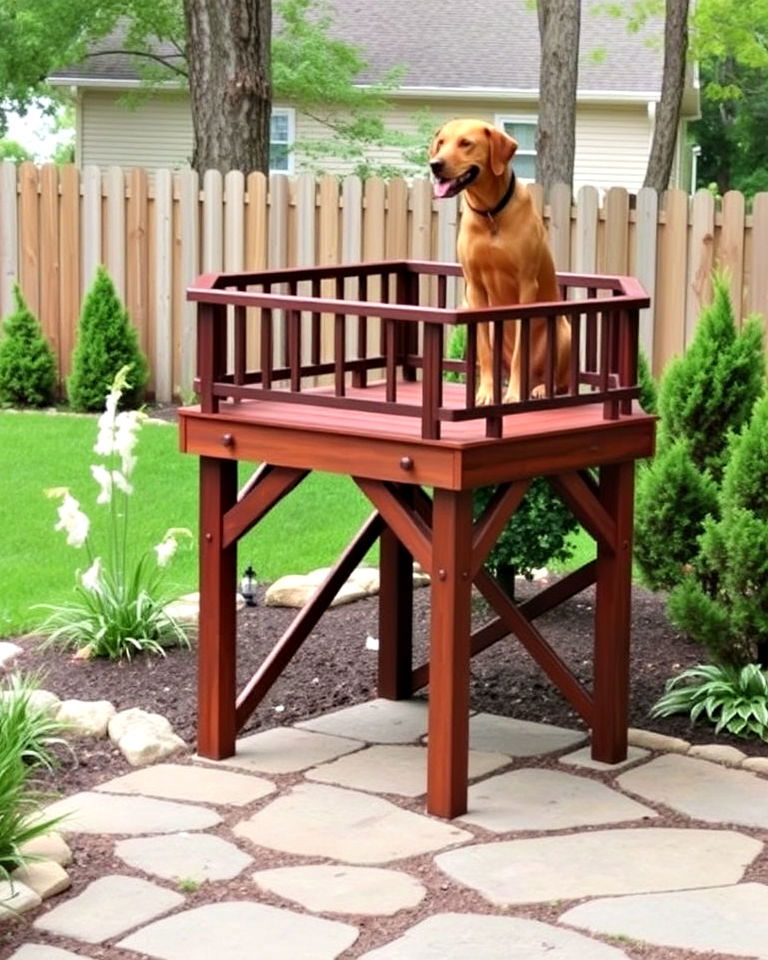 install elevated viewing platforms - 25 Dog Friendly Landscaping Ideas