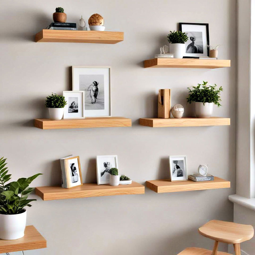install floating shelves - 30 Small Apartment Storage Ideas