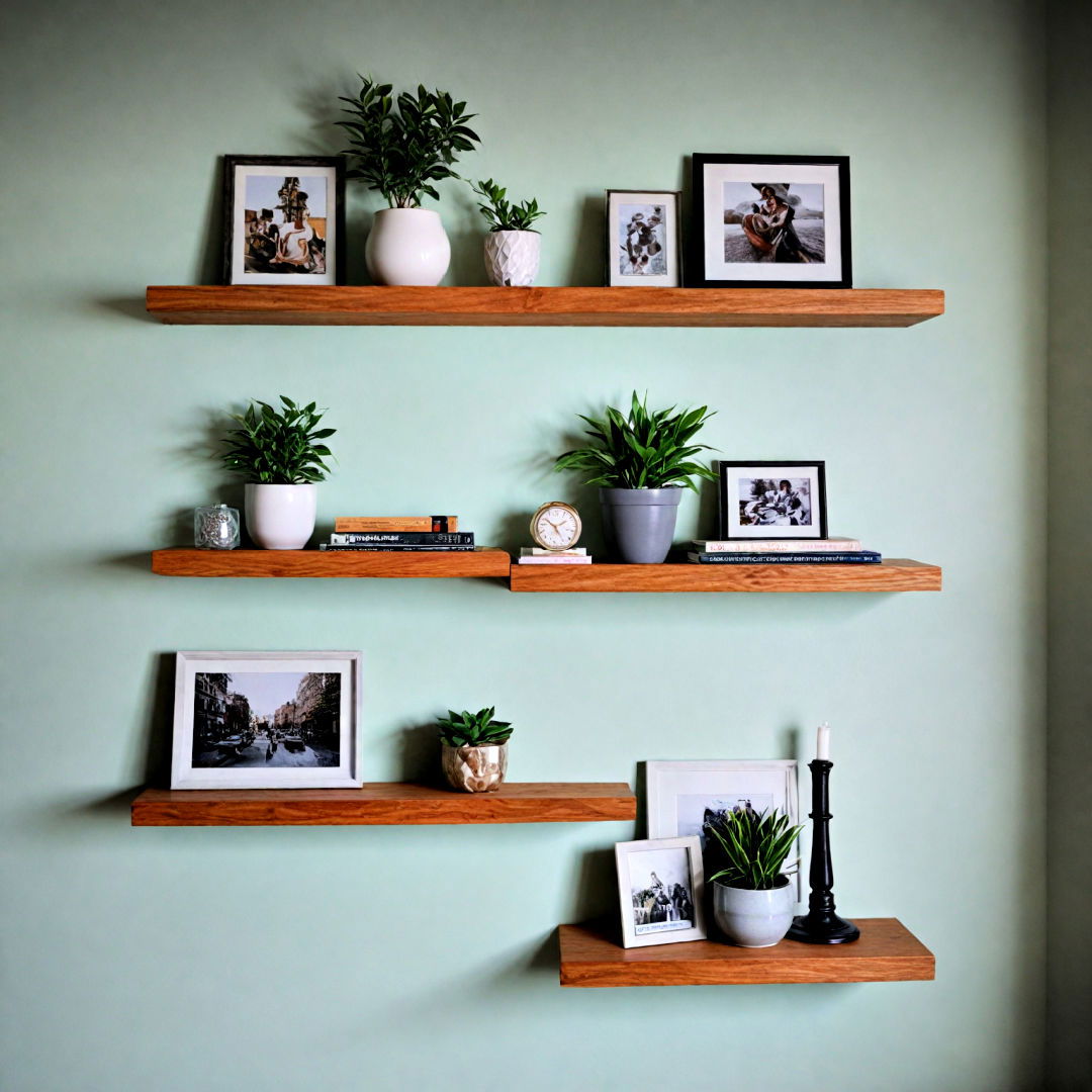 install floating shelves - 40 Aesthetic Room Ideas