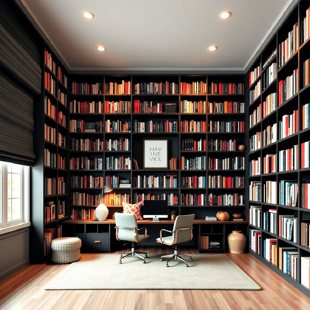 install floor to ceiling bookshelves - 40 Teen Hangout Room Ideas